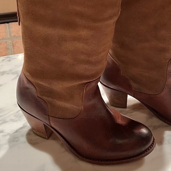 brown suede tall boots - Picture 3 of 9